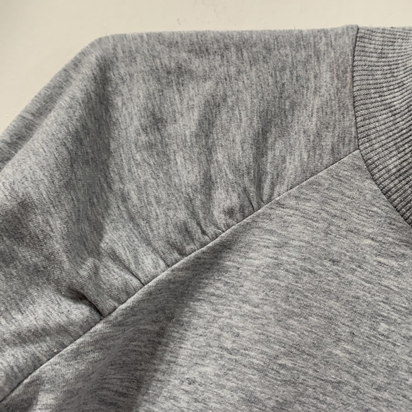 Michael by Michael Kors Heathered Grey Long Sleeve Top Cotton Blend Size M - Picture 3 of 8